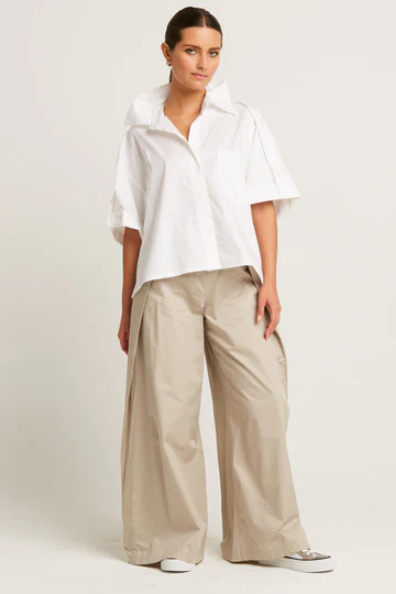 Chemise à manches courtes en coton