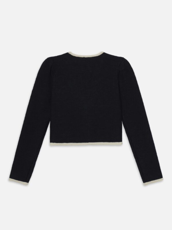 Le cardigan côtelé - Bleu marine - Image 2