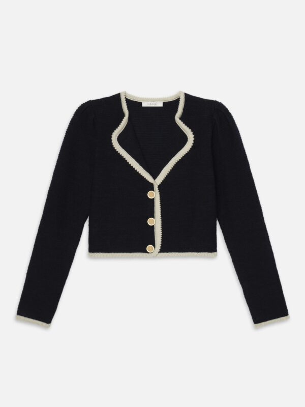 Le cardigan côtelé - Bleu marine - Image 3