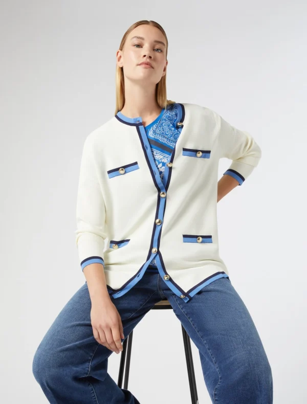 Marina Rinaldi - Cardigan crème pour femme