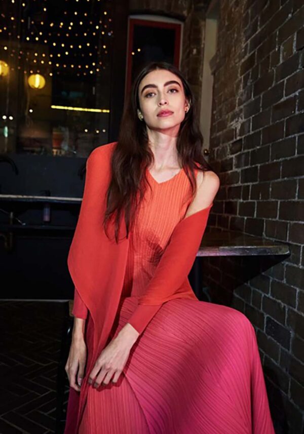 Alquema - Robe longue Estrella Beet To Flame