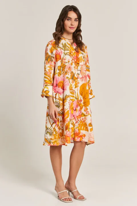 Robe blouse en lin Flower Garden