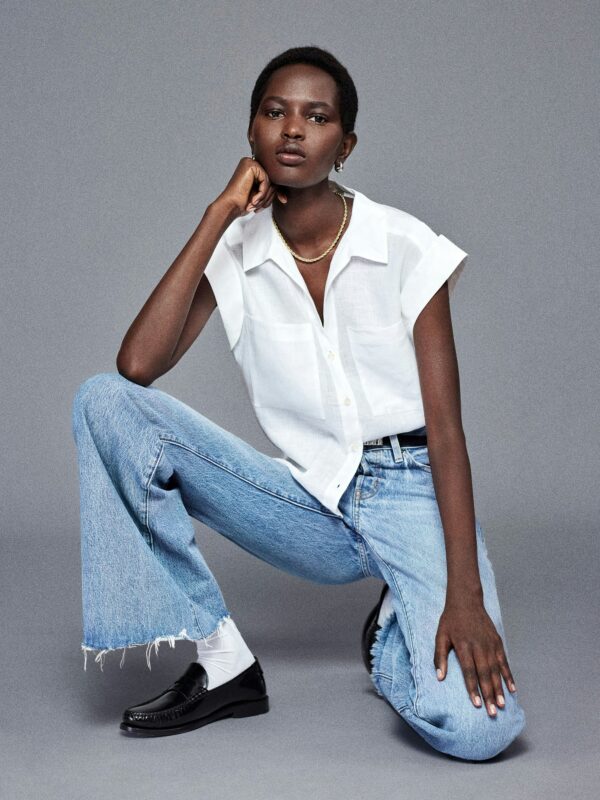 Frame Denim The Leisure Shirt in White