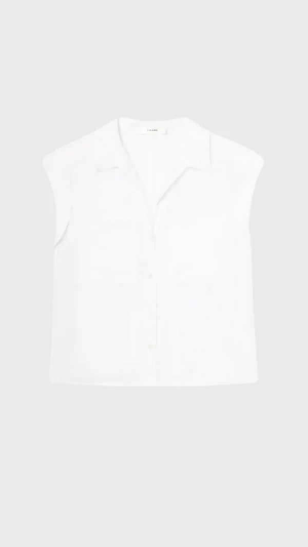 Frame Denim The Leisure Shirt in White - Image 2