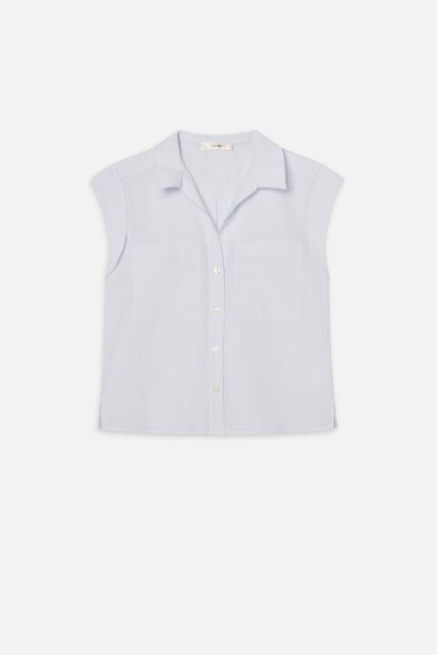 La chemise décontractée en seersucker chambray clair multi