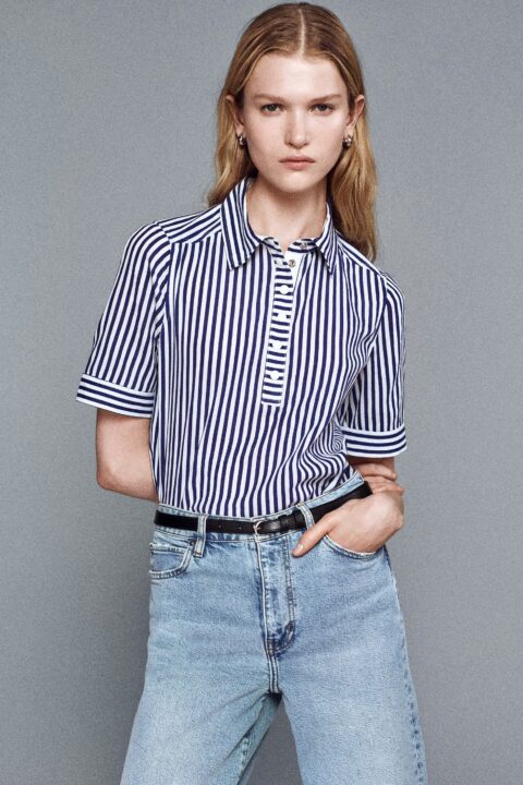 Le snap polo marine bleu Multi