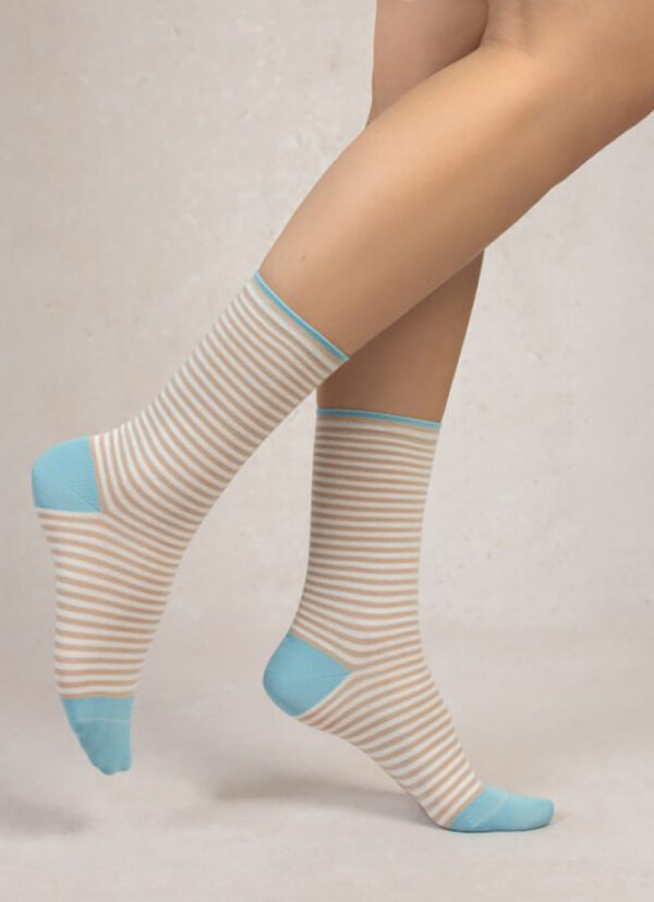Chaussettes en coton rayé