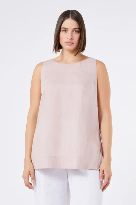 Marina Rinaldi Top en toile de lin