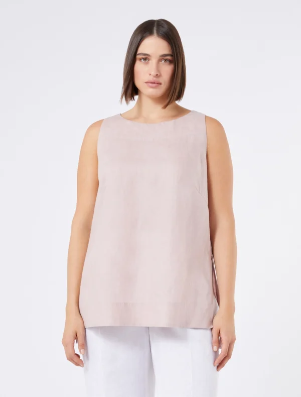 Marina Rinaldi Top en toile de lin