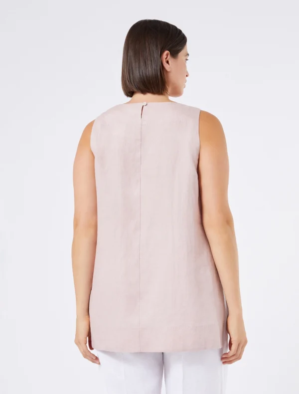 Marina Rinaldi Top en toile de lin - Image 3