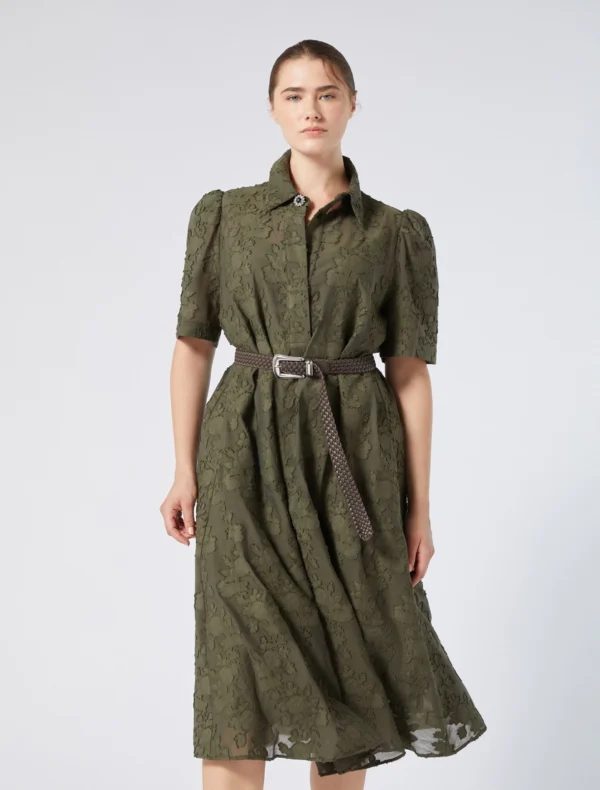 Marina Rinaldi - Robe chemise en fil coupé