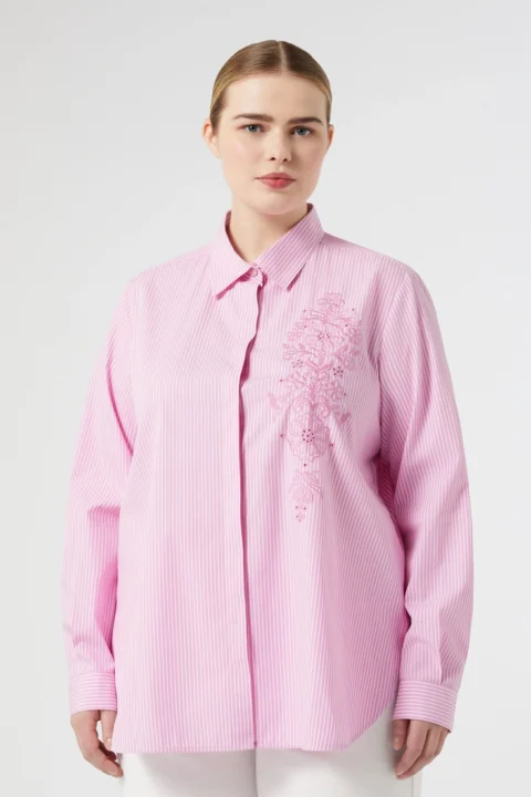 Marina Rinaldi Chemise en popeline de coton