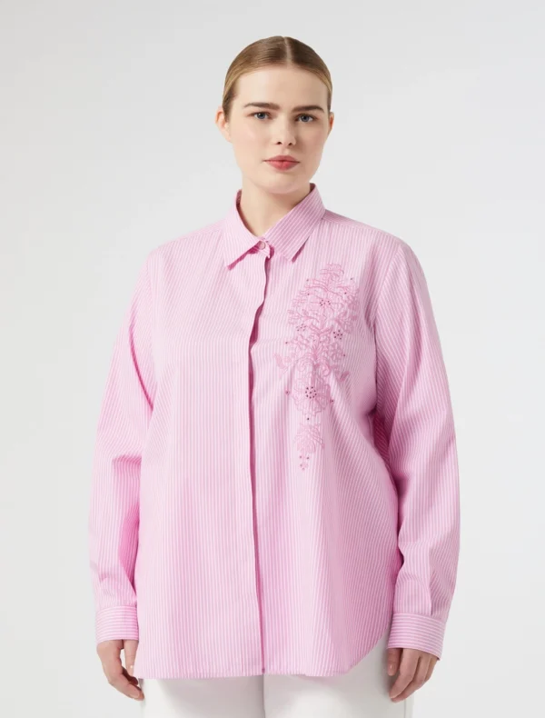 Marina Rinaldi Chemise en popeline de coton