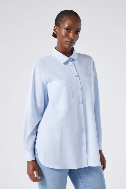 Marina Rinaldi Chemise en coton et lin