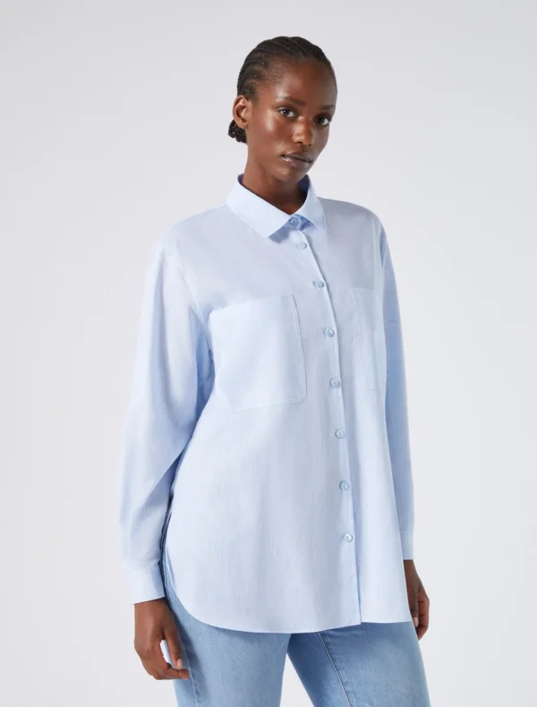 Marina Rinaldi Chemise en coton et lin