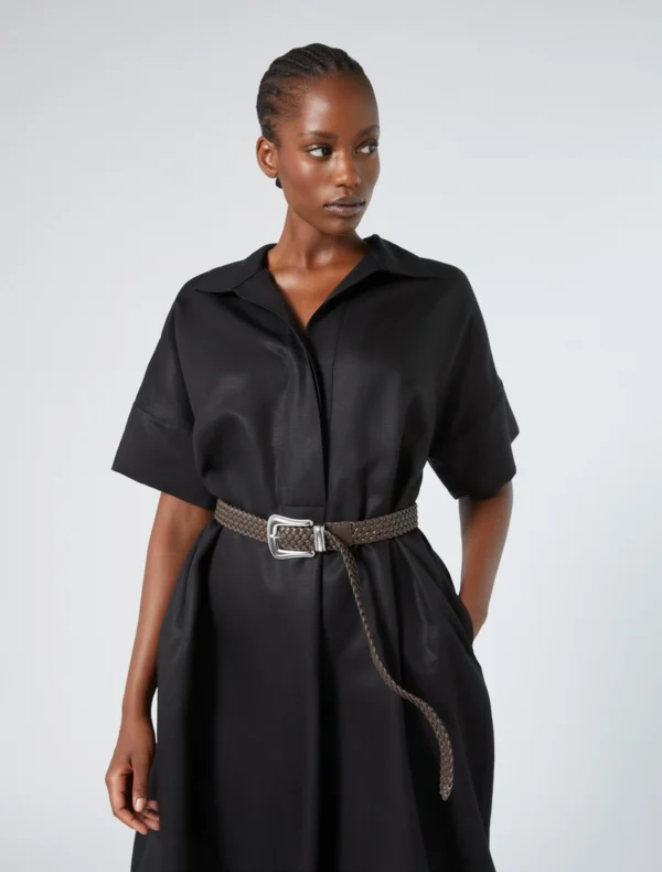 Marina Rinaldi - Robe longue en tencel et lin - Image 4