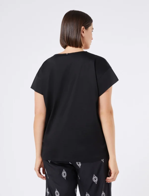 Marina Rinaldi T-shirt en jersey interlock – Noir - Image 4
