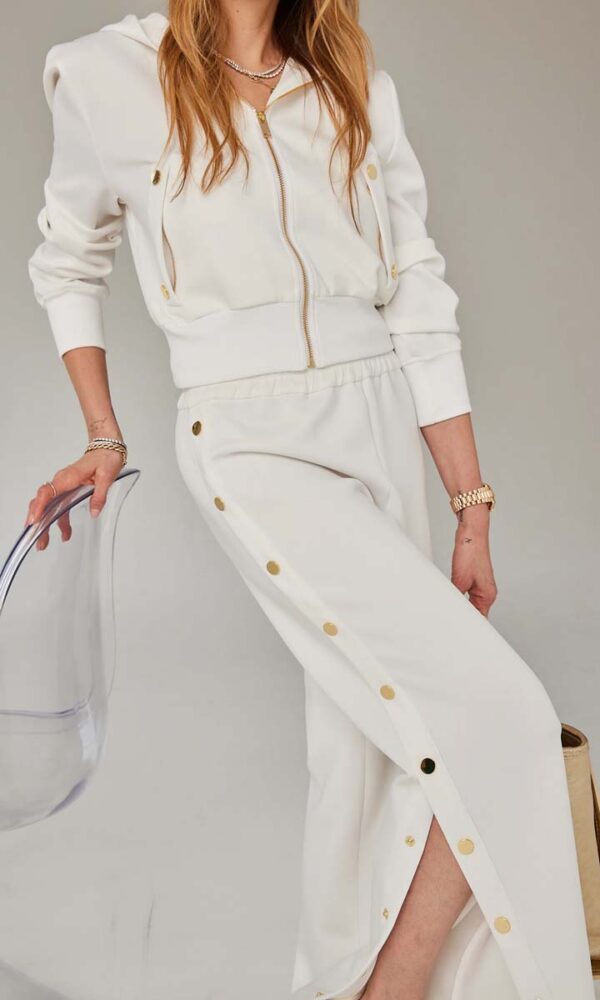 Zira Scuba Hoodie White Zola Scuba Pants White - Image 4