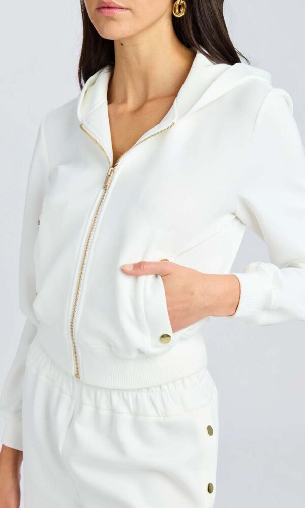Zira Scuba Hoodie White Zola Scuba Pants White - Image 7