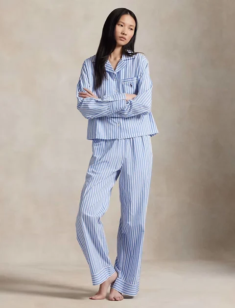 Long-Sleeve Poplin Pajama Set