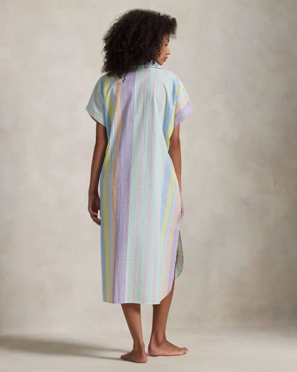 Ralph Lauren - Chemise de nuit rayée en coton seersucker - Image 2