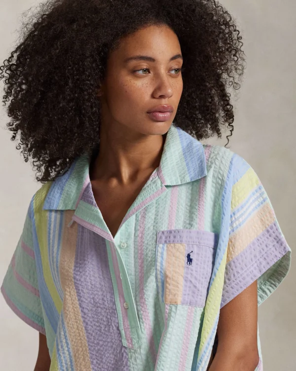 Ralph Lauren - Chemise de nuit rayée en coton seersucker - Image 5