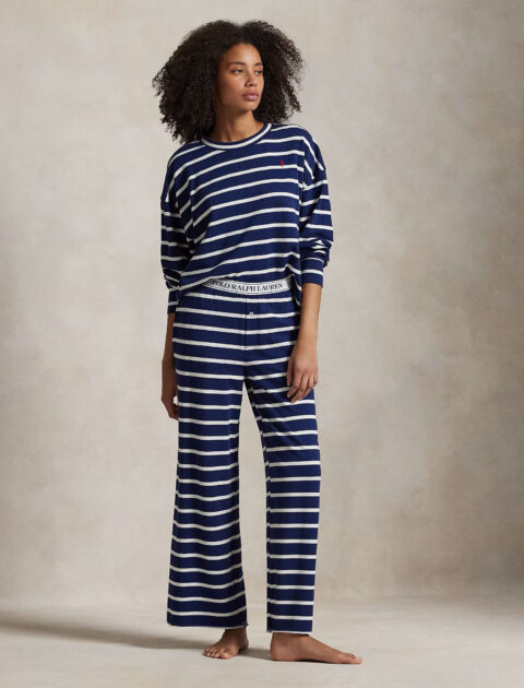 Striped Long-Sleeve Pajama Set