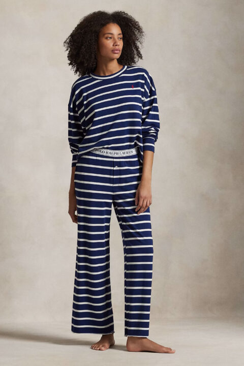 Striped Long-Sleeve Pajama Set