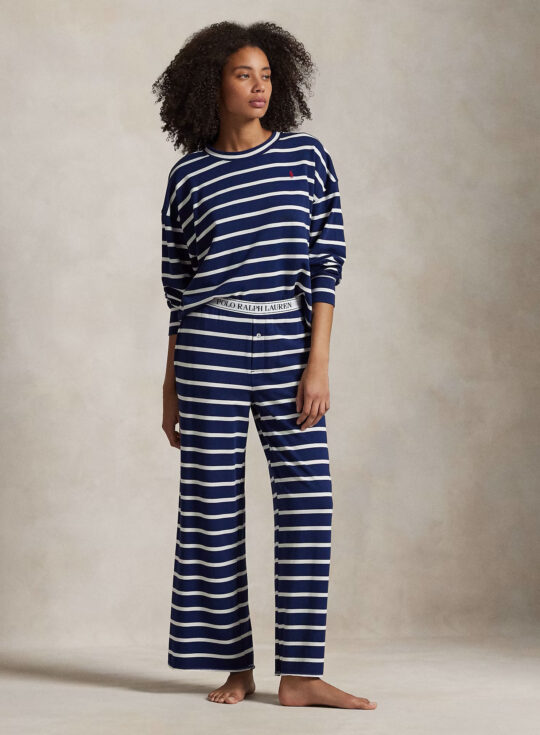 Striped Long-Sleeve Pajama Set