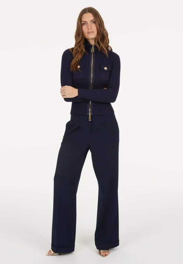 Marc Aurel | Cardigan à poches bleu marine