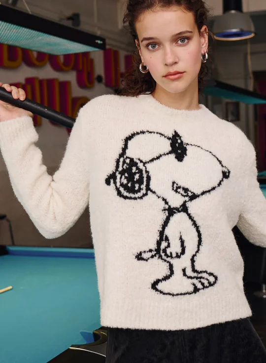 Princess Goes Hollywood - White Snoopy cuddly sweater