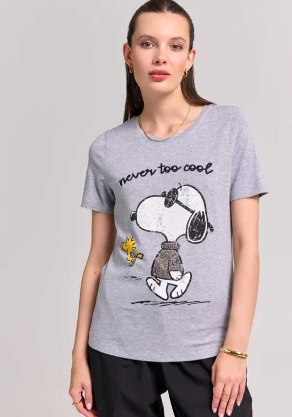 Princess Goes Holloywood | Gray T-Shirt Snoopy jamais trop cool - Image 2