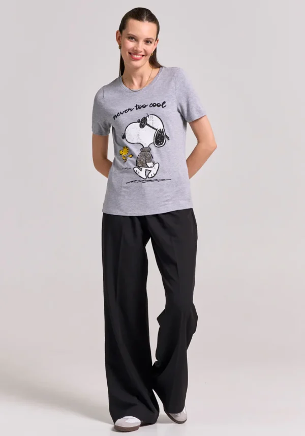 Princess Goes Holloywood-Gray t-shirt Snoopy never too cool