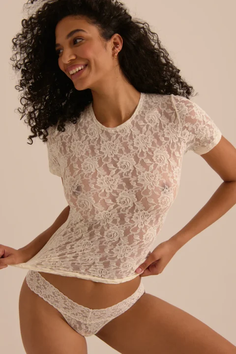 Hanky Panky-Signature Lacer Short Sleeve Top
