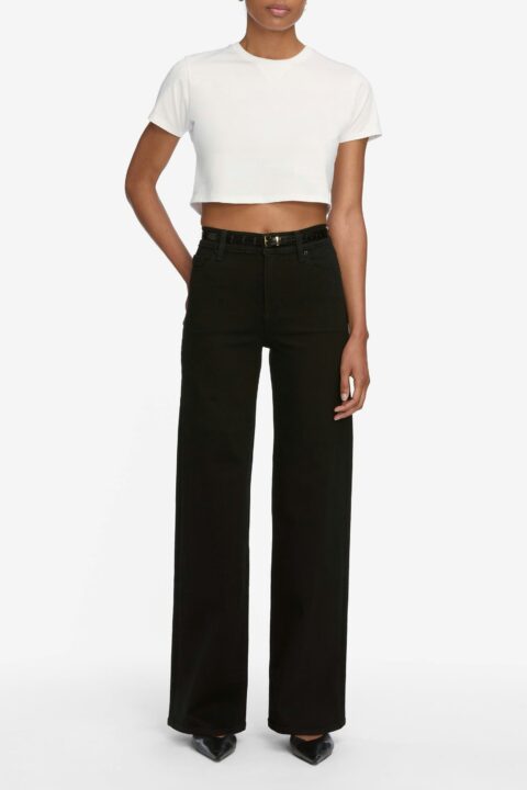 Frame Pantalon slim palazzo noir