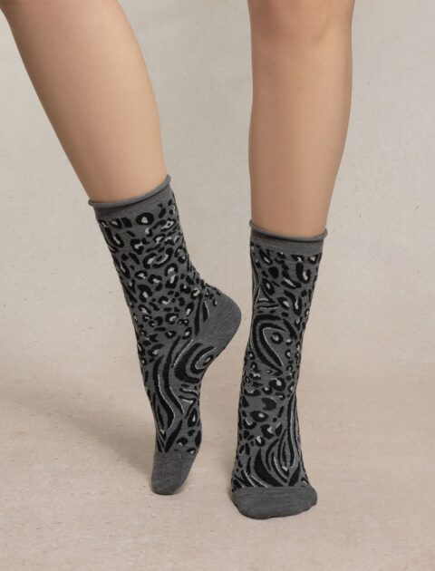 Bleuforêt – Chaussettes Laine Fine Peau De Bête Gris