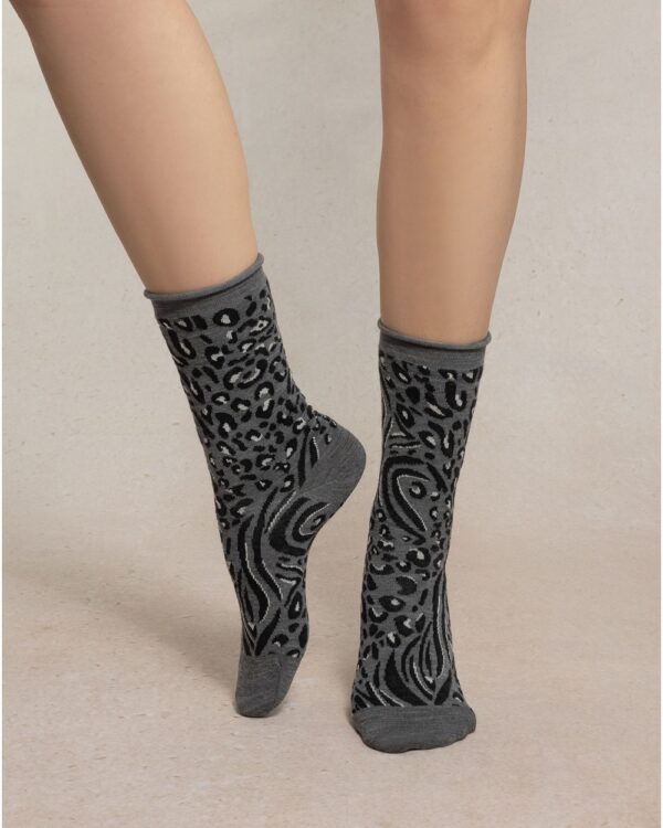 Bleuforêt - Animal skin  Wool Socks