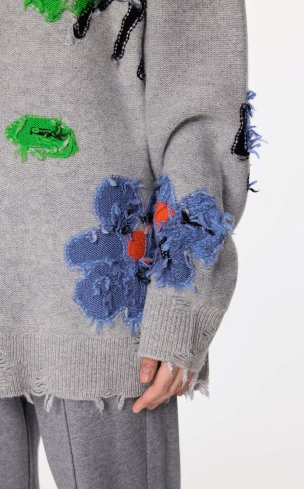 JNBY | Floral Pattern V-neck Cardigan - Image 7