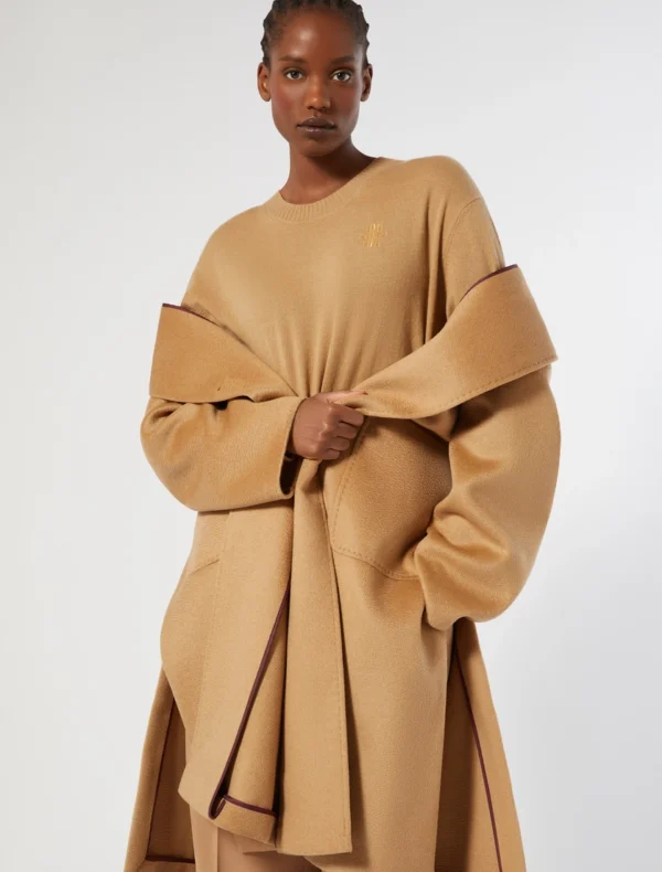 Marina Rinaldi | Manteau en laine vierge marron - Image 3