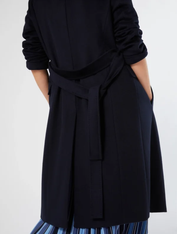 Marina Rinaldi | Manteau en drap de laine – Bleu nuit - Image 3