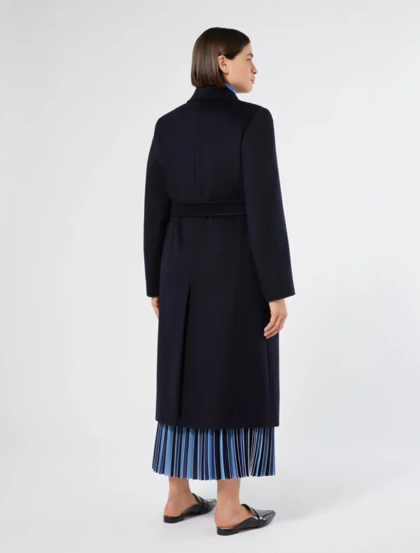 Marina Rinaldi | Manteau en drap de laine – Bleu nuit - Image 4