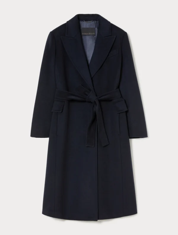 Marina Rinaldi | Manteau en drap de laine – Bleu nuit - Image 5