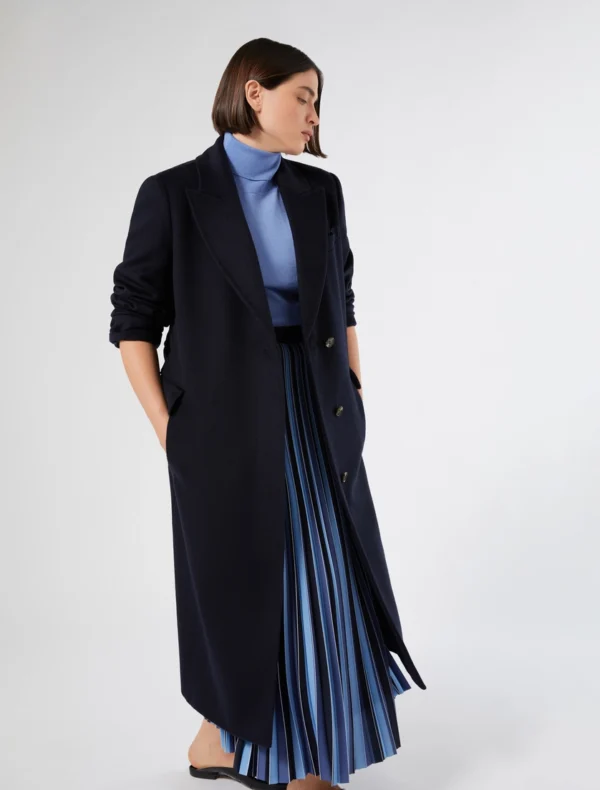 Marina Rinaldi | Manteau en drap de laine – Bleu nuit - Image 6