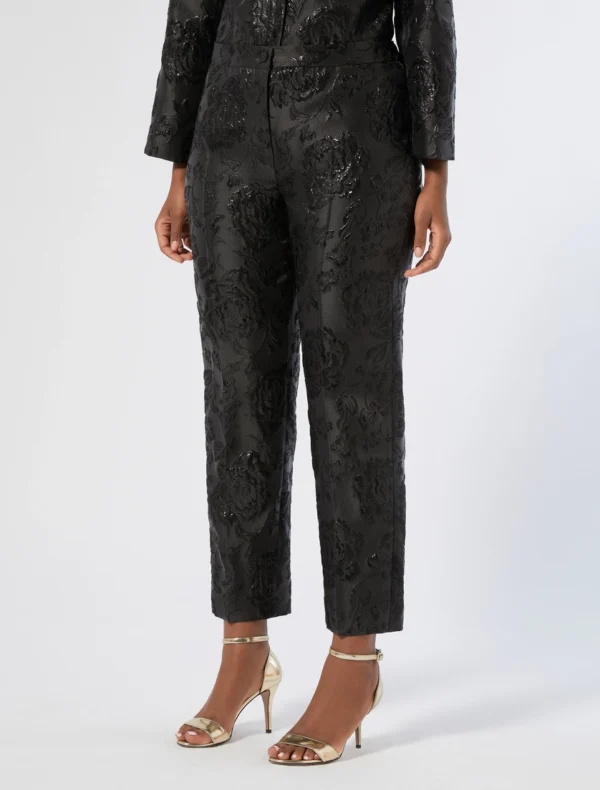 Marina Rinaldi | Pantalon en jacquard, noir - Image 3