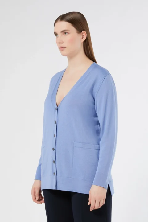 Marina Rinaldi | Cardigan en laine, bleu clair