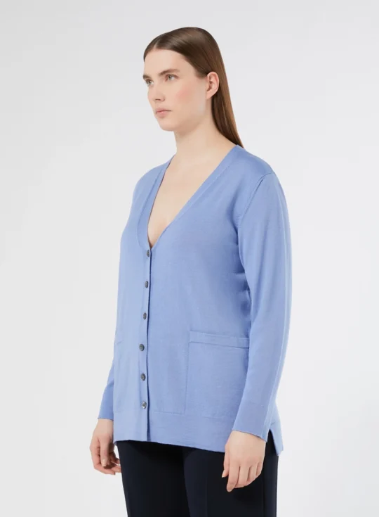 Marina Rinaldi | Cardigan en laine, bleu clair