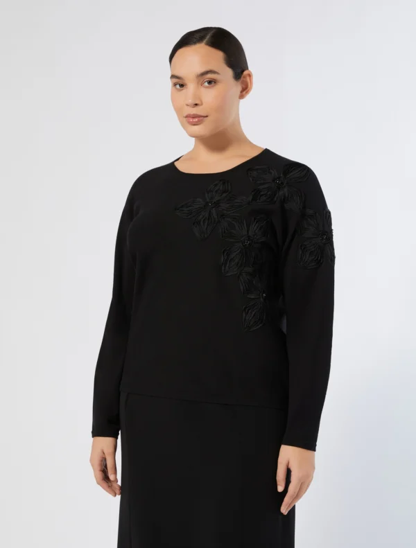Marina Rinaldi | Ravello Floral Embroidered Sweater - Image 2