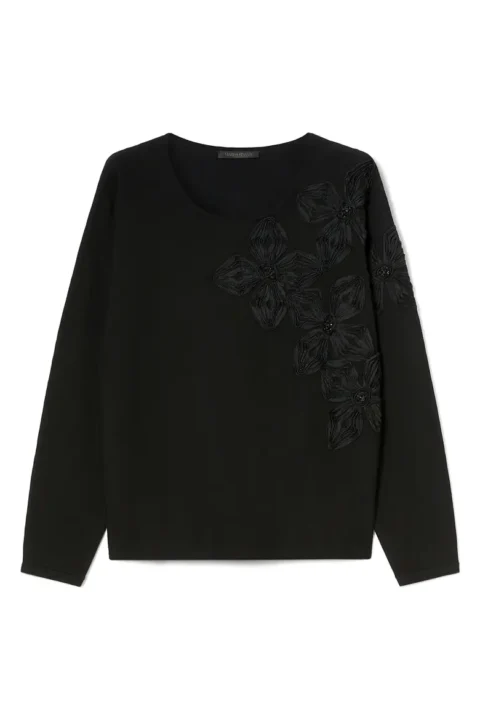 Marina Rinaldi | Pull brodé à fleurs « Ravello »