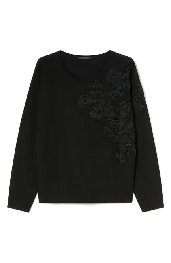 Marina Rinaldi | Ravello Floral Embroidered Sweater - Image 4