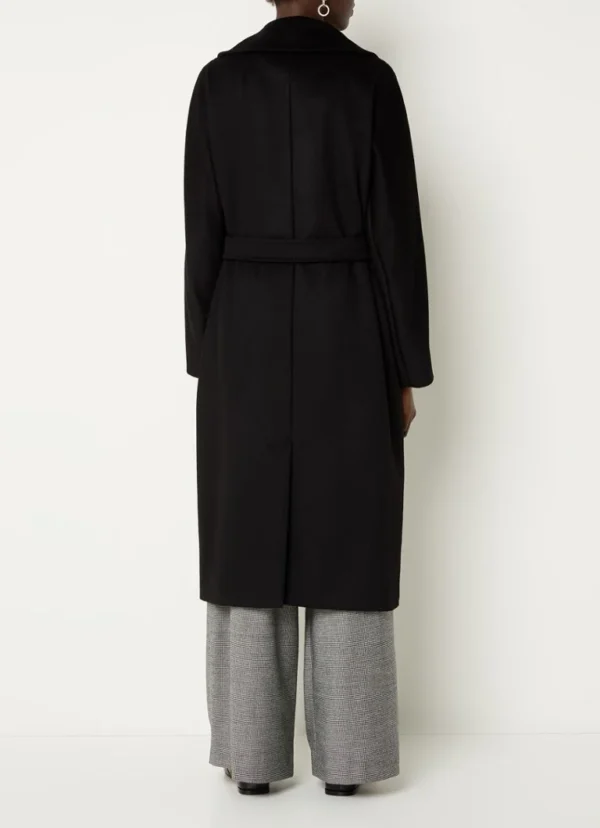 MaxMara | Manteau croisé en cachemire, noir - Image 3